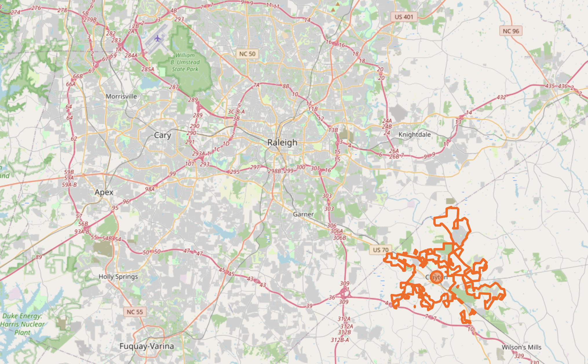 Map of Clayton NC neighborhoods for home sellers