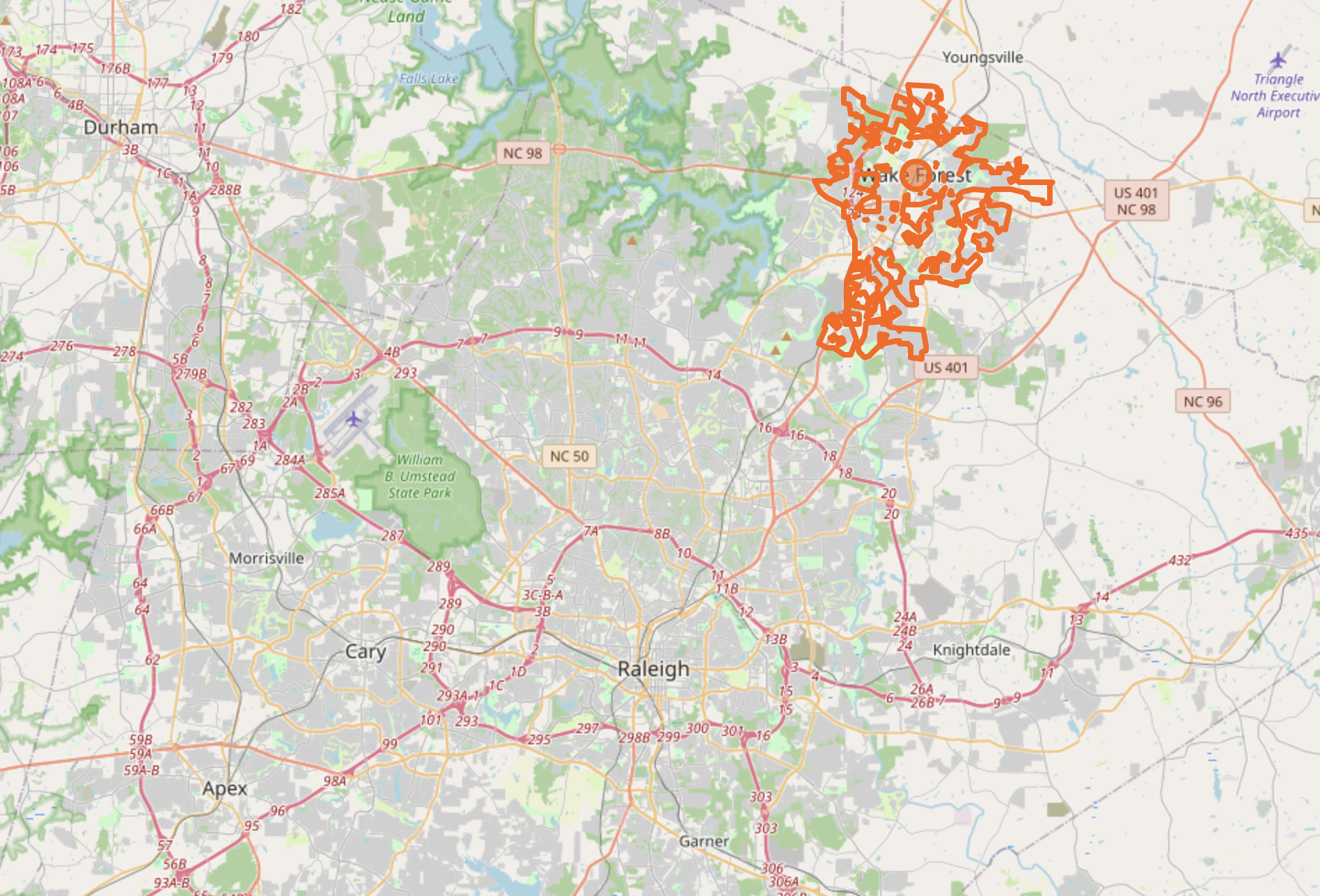 Map of Wake Forest NC neighborhoods for home sellers